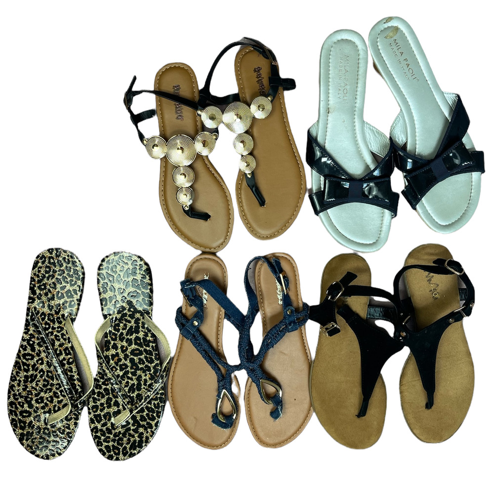 Flip Flop Bundle Sandals Cheetah Black Brown